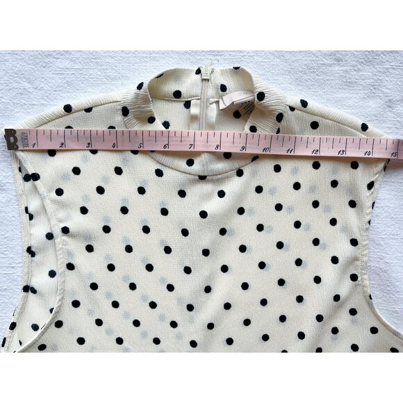 H&M Polka Dot Mock-Neck Sleeveless Midi Dress, Medium - Picture 12 of 12